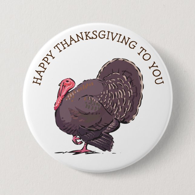 FROHES THANKSGIVING AN SIE BUTTON (Vorderseite)