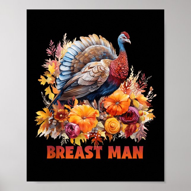 Frohes Thanksgiving Fall Vibes Brust Man Tank Top Poster (Vorne)