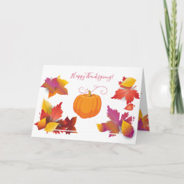 Frohes Thanksgiving-Feier, Herbst-Ahornblättern Karte
