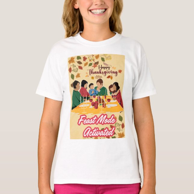 Frohes Thanksgiving-Fest-Modus Aktiviert tee (Vorderseite)