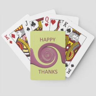 Frohes Thanksgiving-Text-Art-Design.  Spielkarten