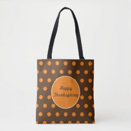 Frohes Thanksgiving Tote Bag (Brown & Orange)