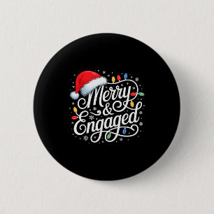 Frohes und verlobtes Shirt Paar Weihnachten passen Button