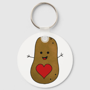 Frohes Valentins-Kartoffel, Liebe und Herzen Schlüsselanhänger