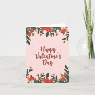 Frohes Valentinstag Blumenkarte Feiertagskarte