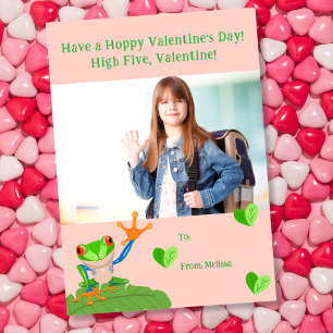 Frohes Valentinstag Frosch Kinder Klassenzimmer Fo Feiertagskarte