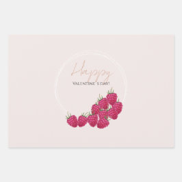 Frohes Valentinstag Himbeeren Wasserfarbe Geschenkpapier Set