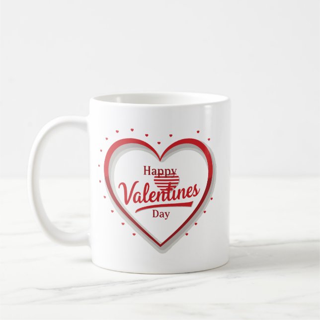 Frohes Valentinstag Kaffeetasse (Links)