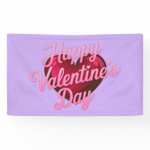 Frohes Valentinstag Lavendel Banner