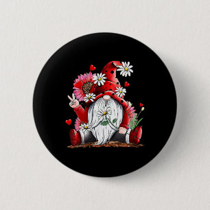 Frohes Valentinstag mit Leopardensonnenblume Button