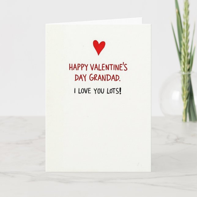 Frohes Valentinstag Opa Karte (Vorderseite)