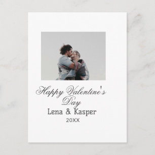 Frohes Valentinstag-Paar-Foto modern einfach t Postkarte