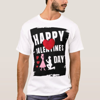 Frohes Valentinstag Passendes Paare Outfit T-Shirt