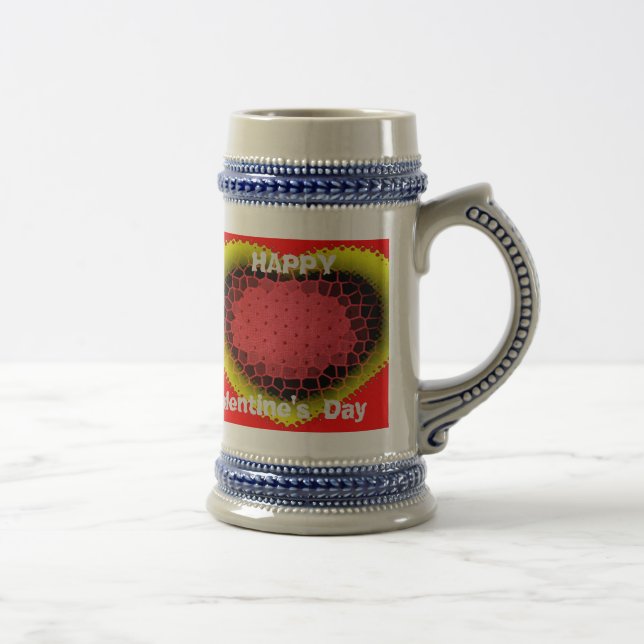 Frohes Valentinstag STEIN Tasse!!!! Bierglas (Rechts)