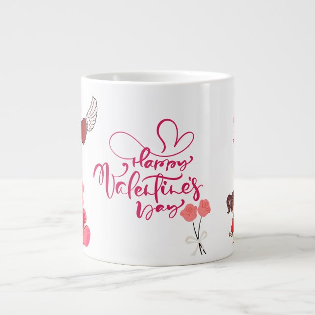 Frohes Valentinstag Süßer Teddybär Tasse (Vorderseite)