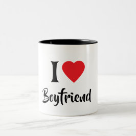 Frohes Valentinstag süßes rotes Herz Zweifarbige Tasse
