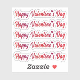 Frohes Valentinstag Typografie Lettering Aufkleber