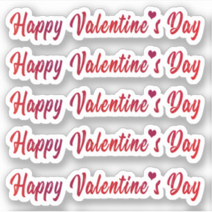 Frohes Valentinstag Typografie Lettering Aufkleber