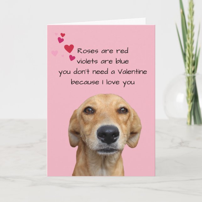 Frohes Valentinstag vom Hund Lover Karte (Vorderseite)