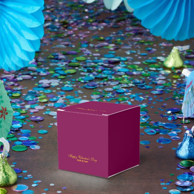 Frohes Valentinstag Weinfarbe Geschenkschachtel (Party)