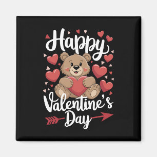 Frohes Valentinstags-Bär-Herz-Süße-Paare Magnet