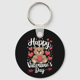 Frohes Valentinstags-Bär-Herz-Süße-Paare Schlüsselanhänger