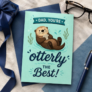 Frohes Vatertag Otterly Best Süßer Türkiser Otter-