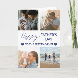 Frohes Vatertags-Fotocollage Beste-Dad-Karte Karte