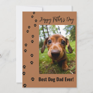 Frohes Vatertagsfoto für den besten Hundepapa ever Feiertagskarte