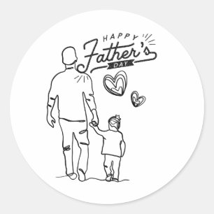 Frohes Vatertagsgeschenk Runder Aufkleber