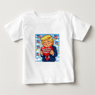 Frohes viertes Juli Trump liebt USA Baby T-shirt