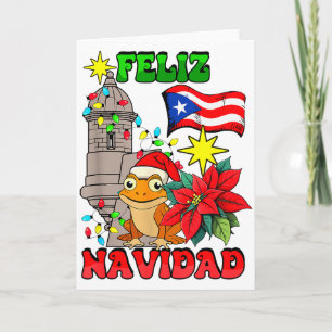 Frohes Weihnachten Frosch Puerto Rico Weihnachtsbe Karte