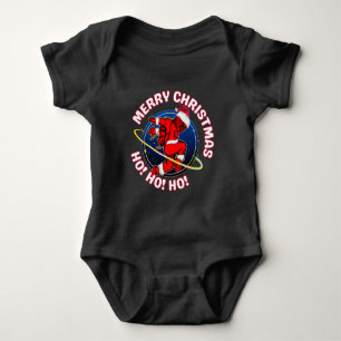 FROHES WEIHNACHTEN FUNNY SPACE ASTRONAUT BABY STRAMPLER
