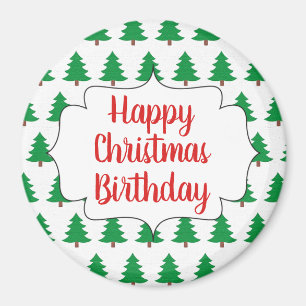 Frohes Weihnachten Geburtstag Weihnachtsgeschenk R Magnet