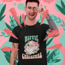 Frohes Weihnachten Retro 60er Hippie Groovy T - Sh