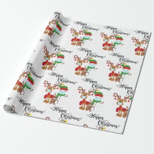 Frohes Weihnachten Rudolph 2020 Covid Snowman Geschenkpapier