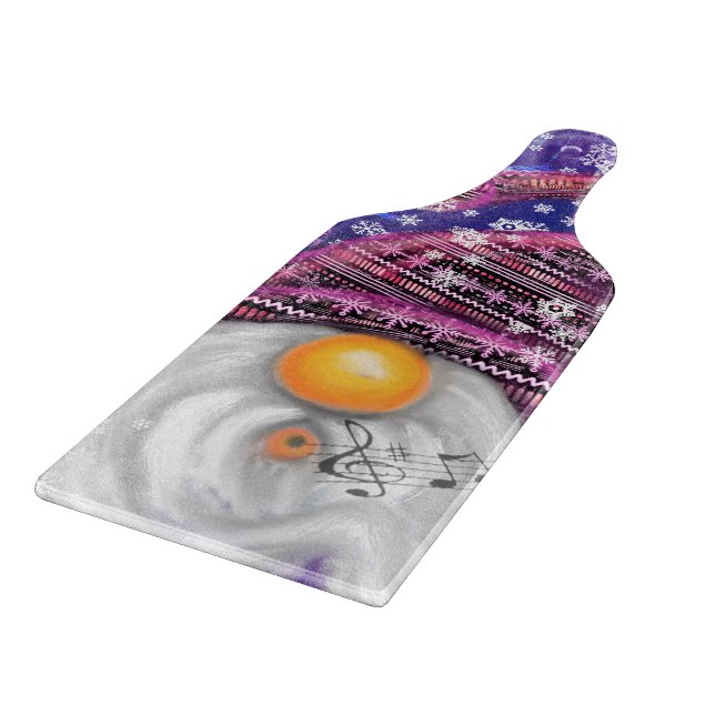 Frohes Weihnachtsbrunnen in Lila Hut-Schneidebrett Schneidebrett (Ecke)