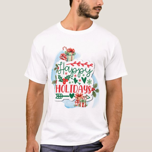 Frohes Weihnachtsgeschenke T-Shirt (Vorderseite)