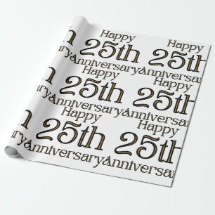 Frohes Wrapping Paper zum 25. Jahrestag Geschenkpapier