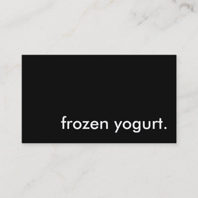 Frohjoghurt. Visitenkarte (Vorderseite)