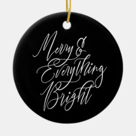 Fröhlich & Alles Hell Schwarz Rund Keramik Ornament