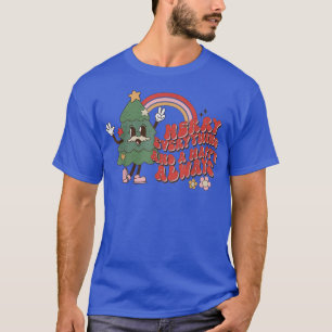 Fröhlich alles und ein Glück immer Regenbogen Chri T-Shirt