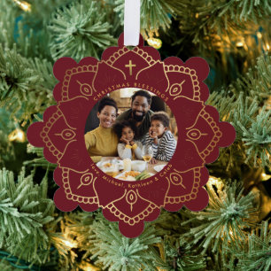 Fröhlich beten wir dich an Weihnachtshymne Holid Ornament Karte