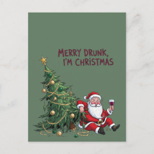 Fröhlich Betrunken, ich bin Weihnachtsmann Postkarte