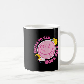 Fröhlich, dein Gesicht lustig süßes Gesicht zurück Kaffeetasse