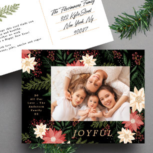 Fröhlich Eleganter Weihnachtsstern Pracht Feiertagspostkarte