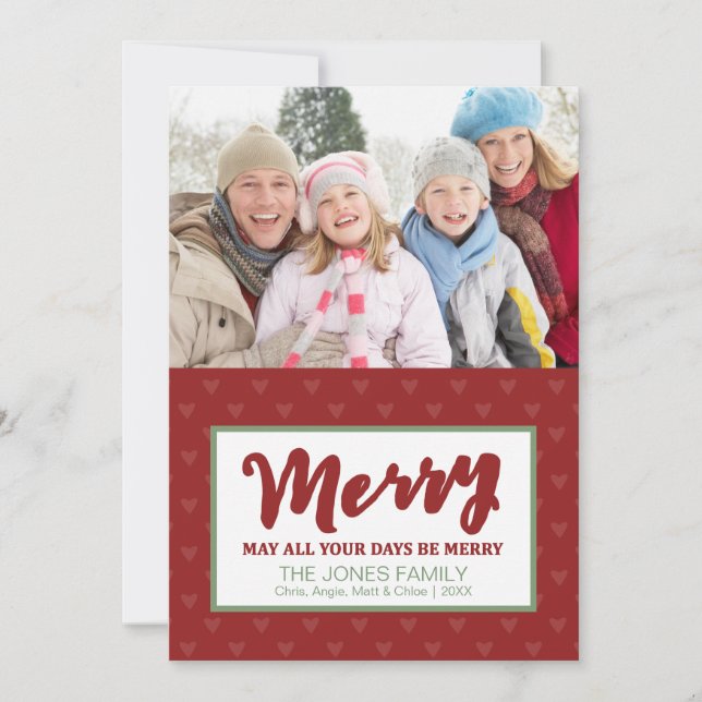 Fröhlich - Feiertags-Foto Feiertagskarte (Vorderseite)