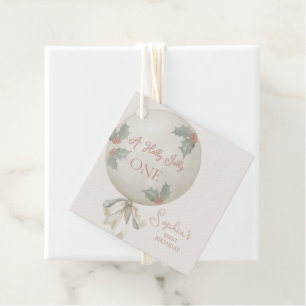 Fröhlich Fröhliche EIN Weihnachten Vintage Ballon Geschenkanhänger
