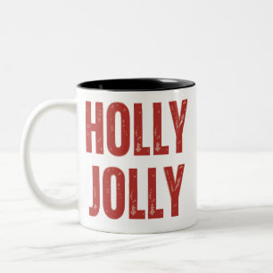 Fröhlich Fröhliche Retro-Familien-Weihnachts-Passf Zweifarbige Tasse