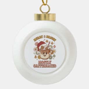 Fröhlich & Hell hauptsächlich koffeinhaltig 70er R Keramik Kugel-Ornament